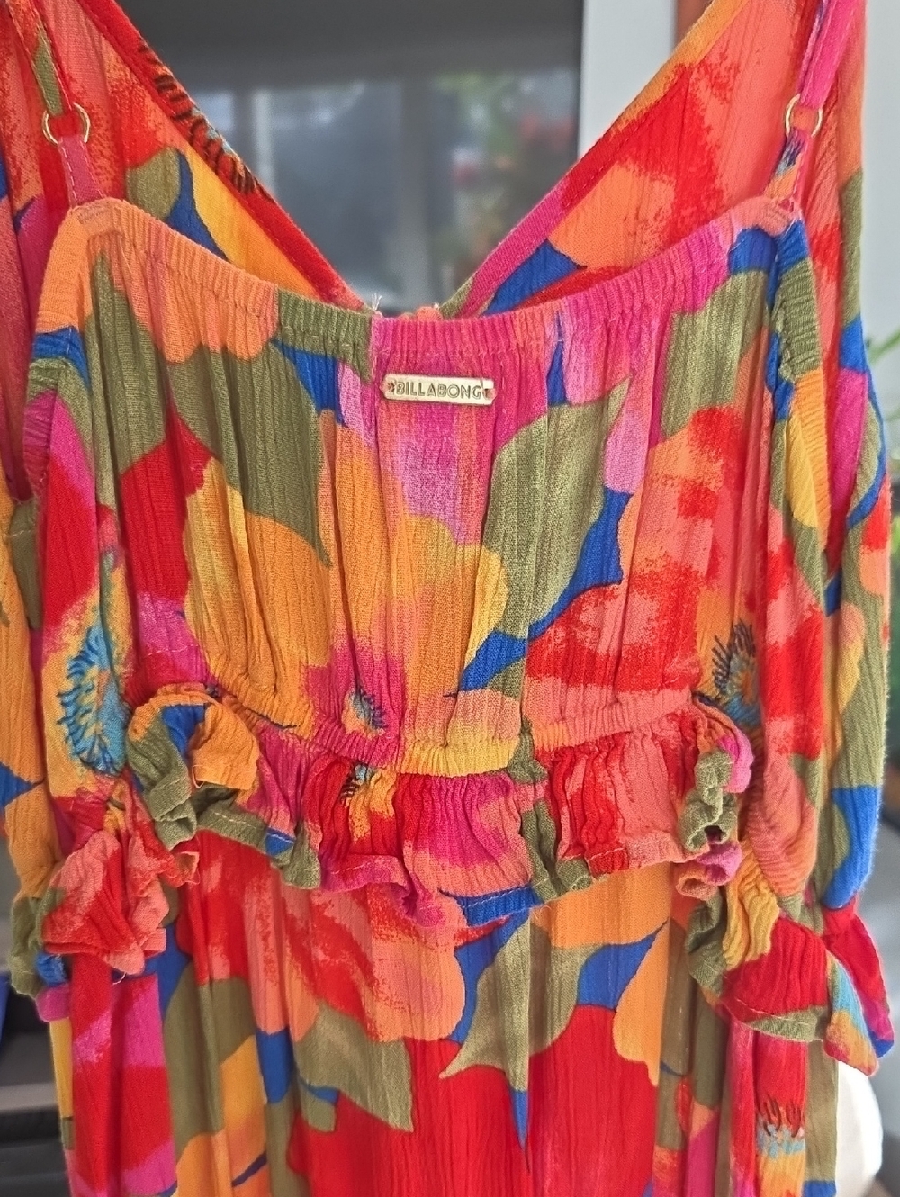 Billabong Multicolor Striped Summer Dress - Pink, Orange, Green & Blue Small - Picture 7 of 7